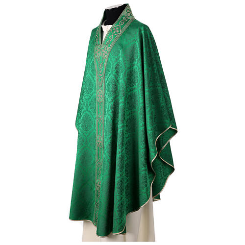 Damask chasuble with v-neck, 100% acetate 4