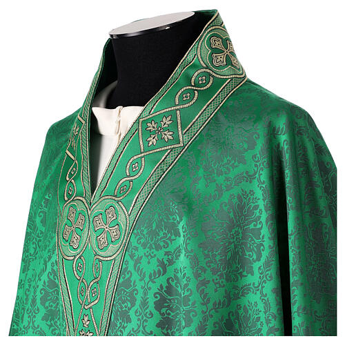 Damask chasuble with v-neck, 100% acetate 5