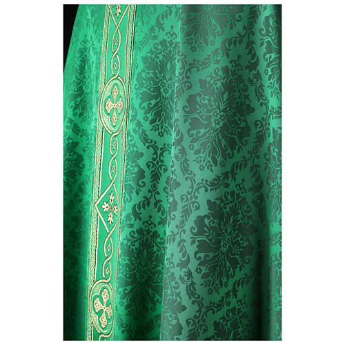 Damask chasuble with v-neck, 100% acetate 6