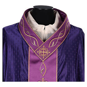 Chasuble in wool with embroidered gallon Gamma