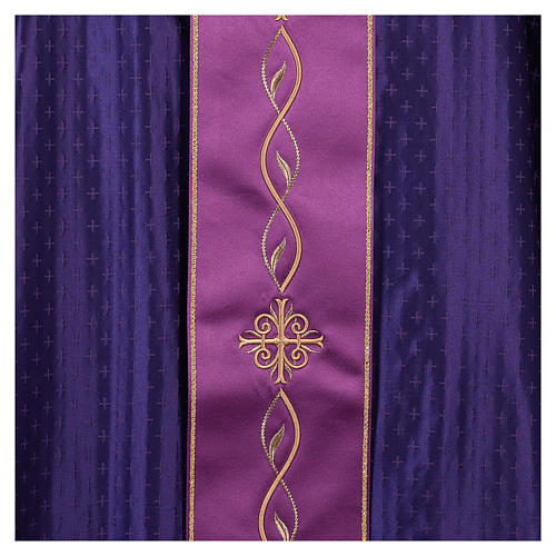 Chasuble in wool with embroidered gallon Gamma 4