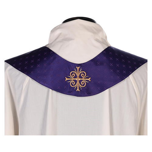 Chasuble in wool with embroidered gallon Gamma 11