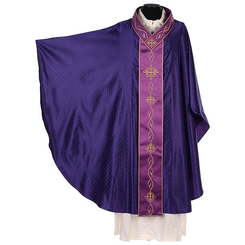 Wool Chasuble with embroidered gallon Gamma 3