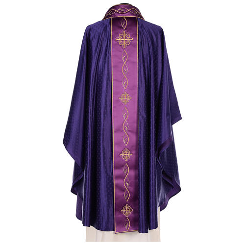 Wool Chasuble with embroidered gallon Gamma 7