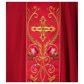 Chasuble in pure wool with embroidered cross Gamma