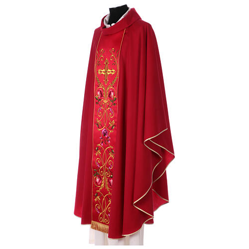 Chasuble in pure wool with embroidered cross Gamma 3