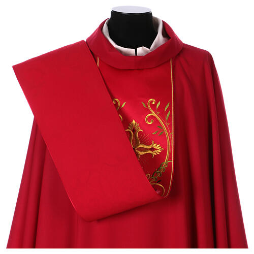Chasuble in pure wool with embroidered cross Gamma 4