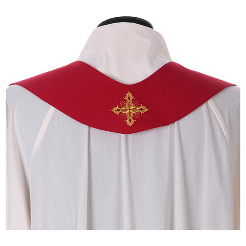 Chasuble in pure wool with embroidered cross Gamma 8