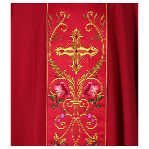Liturgical Chasuble in pure wool with embroidered cross Gamma 2