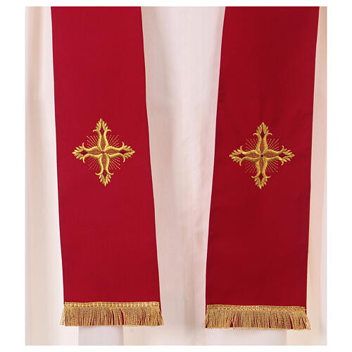 Liturgical Chasuble in pure wool with embroidered cross Gamma 7