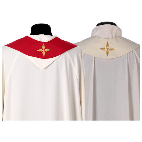 Chasuble in pure wool with embroidered satin gallon Gamma 11