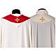 Chasuble in pure wool with embroidered satin gallon Gamma s11