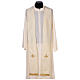 Chasuble en tissu pure laine bande centrale en satin brodé s7