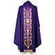 Catholic Chasuble in pure wool with embroidered satin gallon Gamma s7
