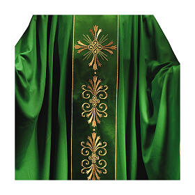 Chasuble in pure wool with embroidered cross on gallon Gamma
