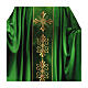 Liturgical Chasuble in pure wool with embroidered cross on gallon Gamma s2