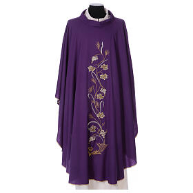 Chasuble of 100% wool, grape branches applied to the fabric Gamma