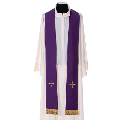 Chasuble of 100% wool, grape branches applied to the fabric Gamma 5