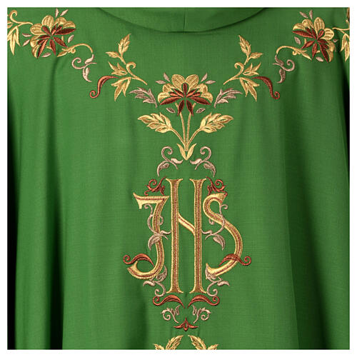 Chasuble in pure wool with fine embroidery on the front Gamma 2