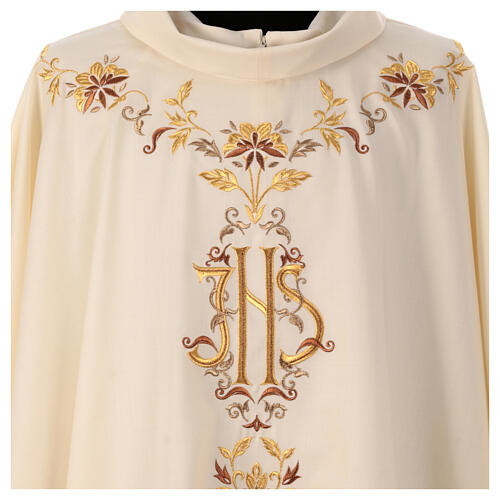 Chasuble in pure wool with fine embroidery on the front Gamma 4