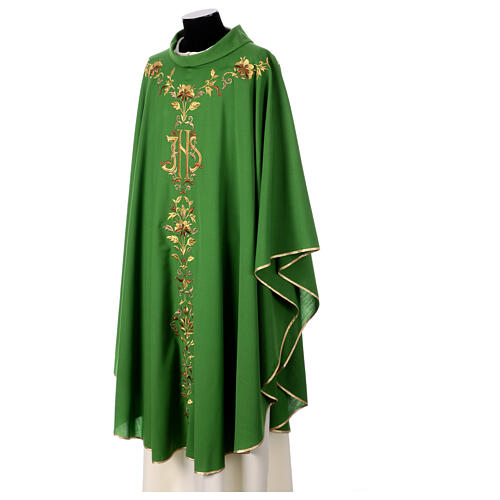 Chasuble in pure wool with fine embroidery on the front Gamma 7