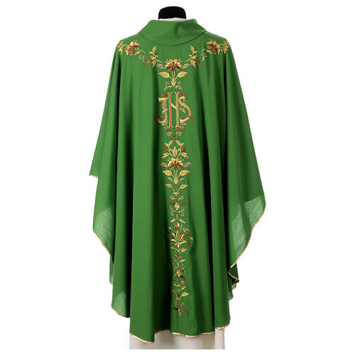 Chasuble in pure wool with fine embroidery on the front Gamma 10
