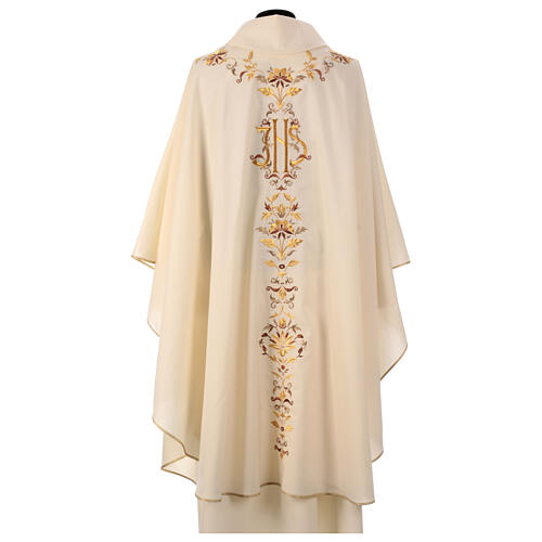 Chasuble in pure wool with fine embroidery on the front Gamma 11