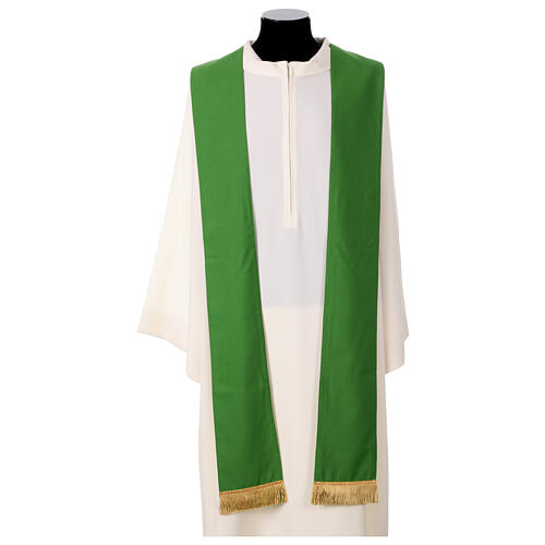 Chasuble in pure wool with fine embroidery on the front Gamma 13