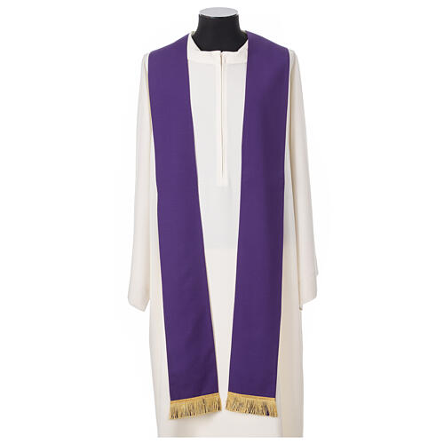 Chasuble in pure wool with fine embroidery on the front Gamma 15