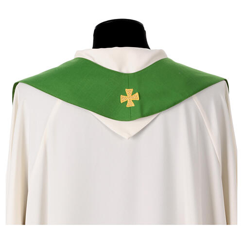 Chasuble in pure wool with fine embroidery on the front Gamma 16