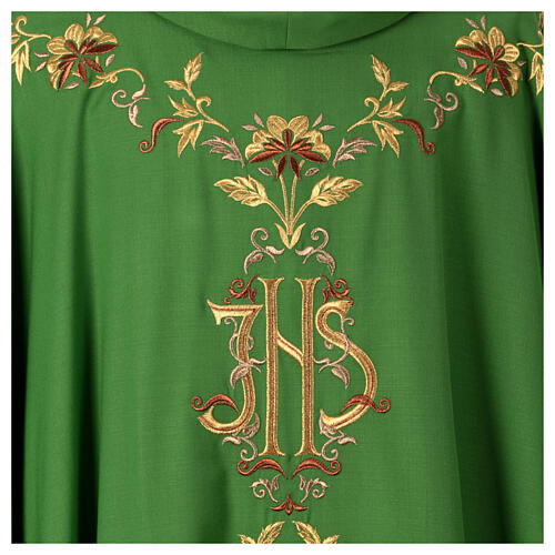 Chasuble in pure wool with fine embroidery on the front Gamma 4