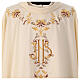 Chasuble in pure wool with fine embroidery on the front Gamma s4