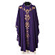 Chasuble in pure wool with fine embroidery on the front Gamma s5