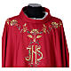 Chasuble in pure wool with fine embroidery on the front Gamma s7