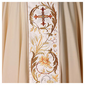Chasuble in pure wool with embroidered gallon Gamma