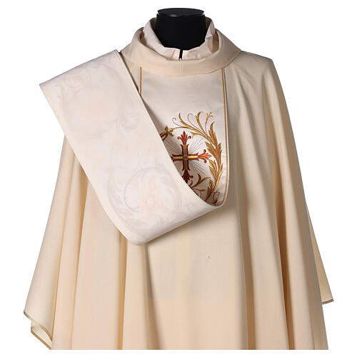 Chasuble in pure wool with embroidered gallon Gamma 4