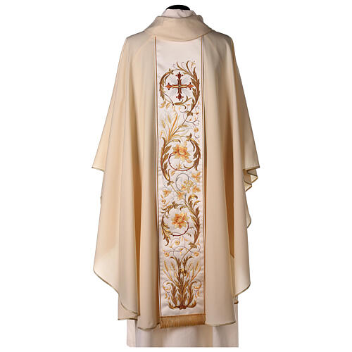 Chasuble in pure wool with embroidered gallon Gamma 5