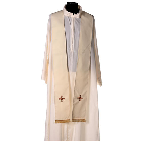Chasuble in pure wool with embroidered gallon Gamma 6