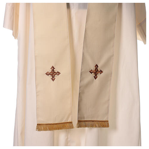 Chasuble in pure wool with embroidered gallon Gamma 7