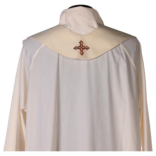 Chasuble in pure wool with embroidered gallon Gamma 8