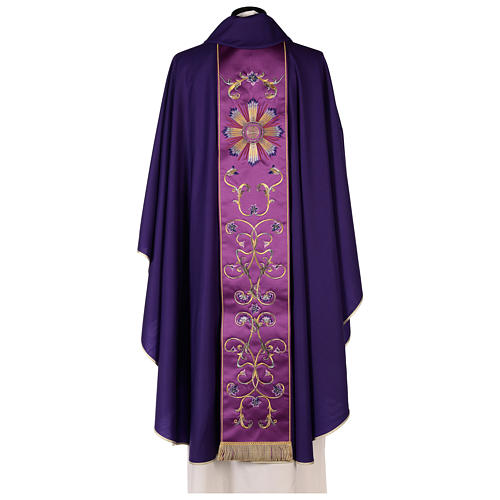 Chasuble in pure wool with decorated gallon Gamma 5