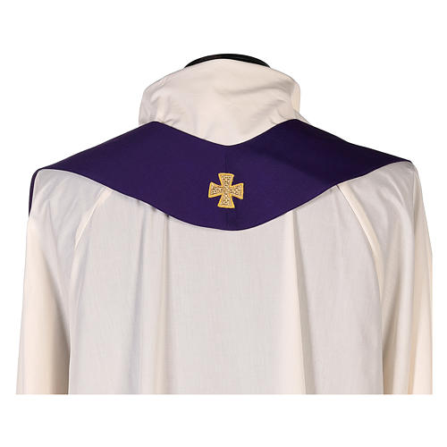 Chasuble in pure wool with decorated gallon Gamma 8