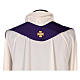 Priest Chasuble in pure wool with decorated gallon Gamma s8