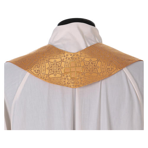 Gold Chasuble in broderie fabric with red gallon Gamma 7