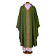 Chasuble with golden braided neckline and banding, 100% wool Gamma s1