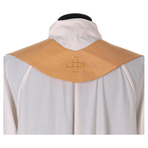 Chasuble in wool and polyester with gallon directly applied on the front Gamma 6