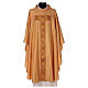 Chasuble in wool and polyester with gallon directly applied on the front Gamma s1