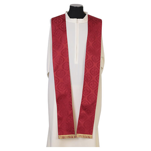 Chasuble in damask fabric with brocade gallon Gamma 9