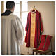 Monastic Chasuble in damask fabric with brocade gallon Gamma s2