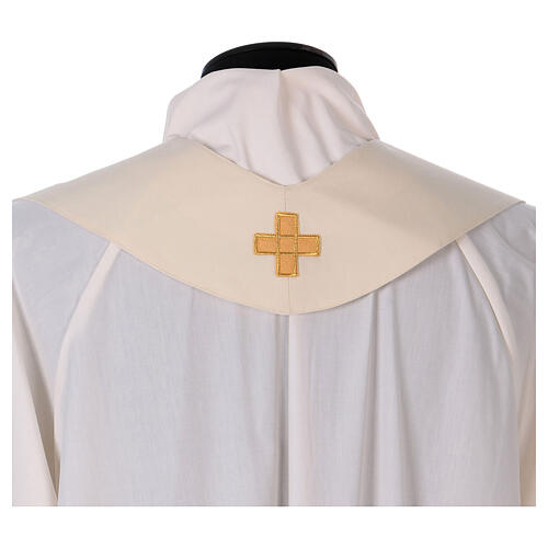 Chasuble in pure wool with lampas gallon and neckline Gamma 14